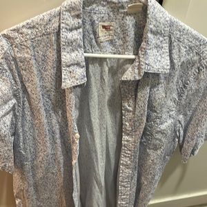 XL - Levi’s - White splattered blue button down